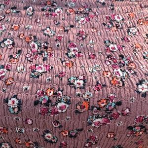 Floral print off the shoulder top